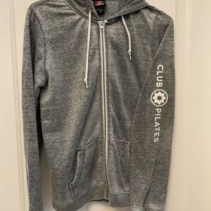 Gray Club Pilates Zip-Up Hoodie